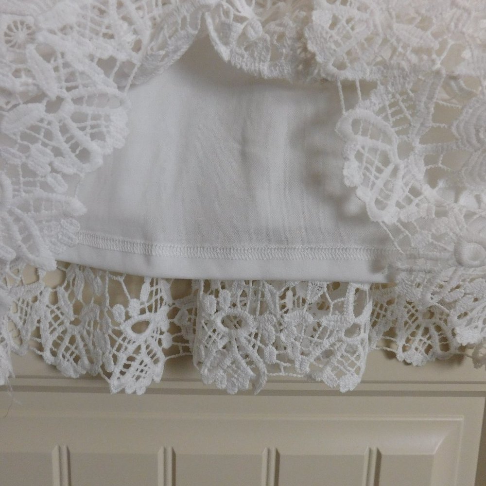 Women's Bella Ella White Lace Midi Dress, Size M - Picture 6 of 8